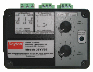 SPEED CONTROL 2-SPEED 115/230V 0.5/0.25A by DAYTON ELECTRIC MANUFACTURING CO
