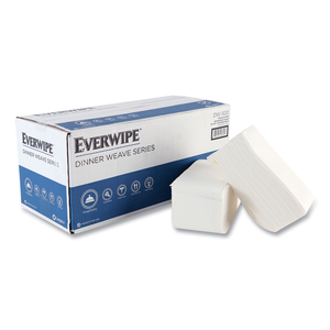 PREMIUM GUEST TOWEL NAPKINS, 2-PLY, 12" X 17", WHITE, 100/PACK, 5 PACKS/CARTON by Everwipe