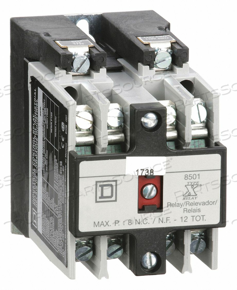 H2717 NEMA CONTROL RELAY 4NO 120VAC 10A by Square D