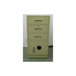 PEDESTAL SAFE - 3 DRAWERS THICK FRAME LEFT HINGED DOOR 19X19X38-1/2 CHAMPAGNE by Fenco