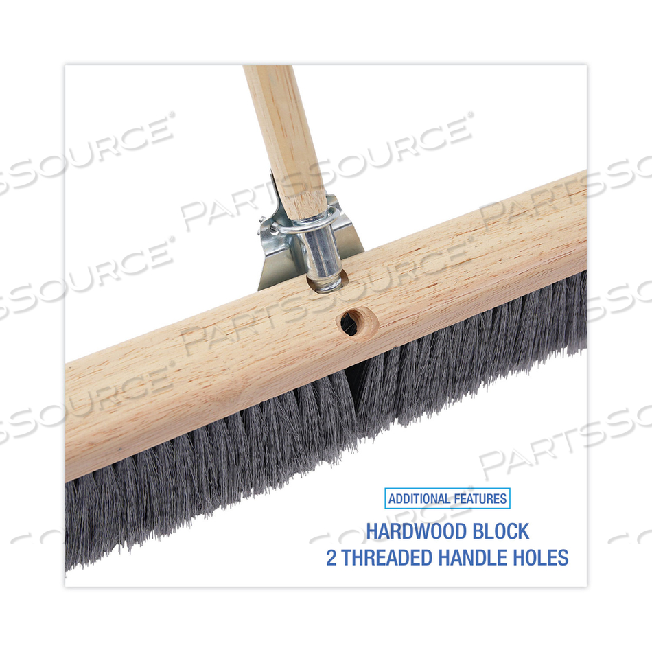 FLOOR BRUSH HEAD, 3" GRAY FLAGGED POLYPROPYLENE BRISTLES, 36" BRUSH by Boardwalk FLOOR BRUSH HEAD, 3" GRAY FLAGGED POLYPROPYLENE BRISTLES, 36" BRUSH by Boardwalk