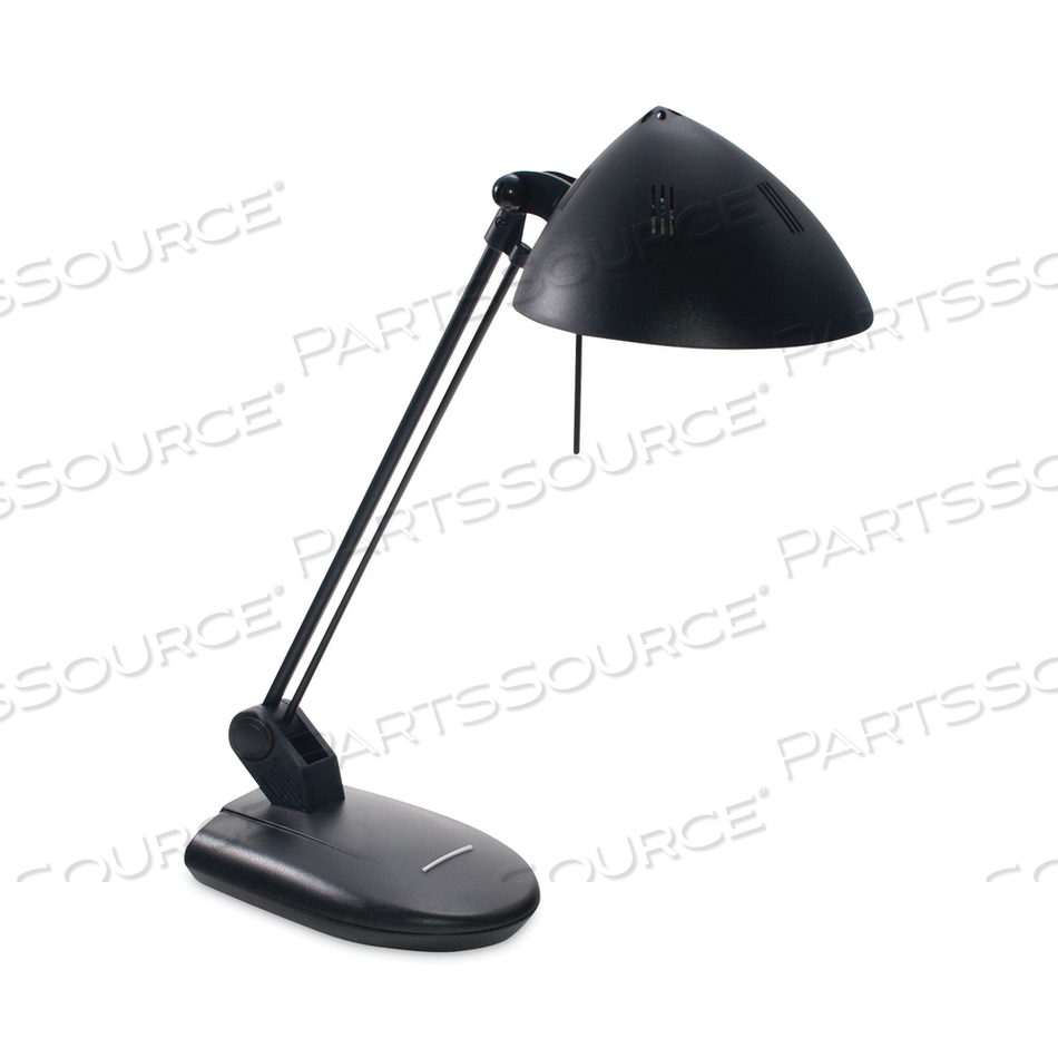 HIGH-OUTPUT THREE-LEVEL HALOGEN DESK LAMP, 6.75W X 9D X 20.25H, MATTE BLACK 