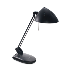 HIGH-OUTPUT THREE-LEVEL HALOGEN DESK LAMP, 6.75W X 9D X 20.25H, MATTE BLACK by Ledu