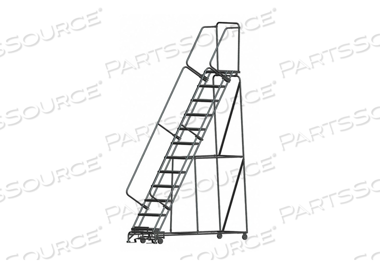LOCKSTEP ROLLING LADDER STEEL 120 IN.H by Ballymore LOCKSTEP ROLLING LADDER STEEL 120 IN.H by Ballymore