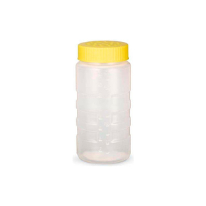 TRAEX DRIPCUT DREDGES & CAPS, LARGE, CLEAR DREDGE W/ YELLOW LID by Vollrath