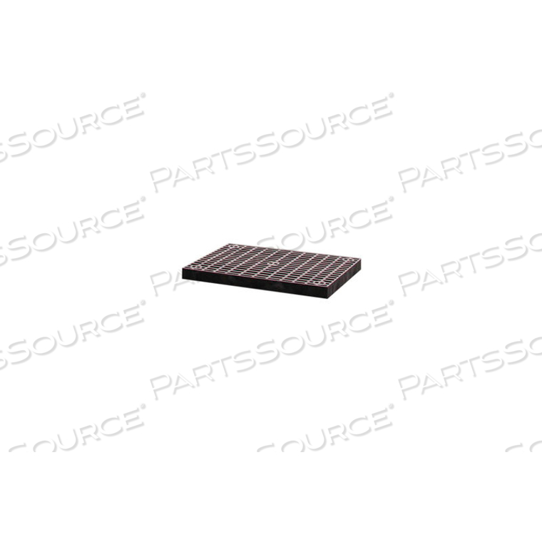 STRUCTURAL PLASTIC VENTED SHELF, 36"W X 16"D, BLACK by SPC Industrial