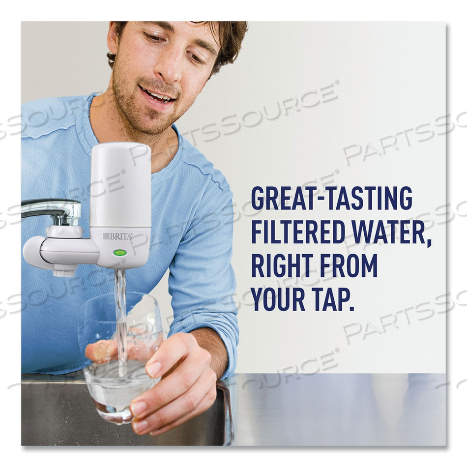 ON TAP FAUCET WATER FILTER SYSTEM, WHITE by Brita ON TAP FAUCET WATER FILTER SYSTEM, WHITE by Brita