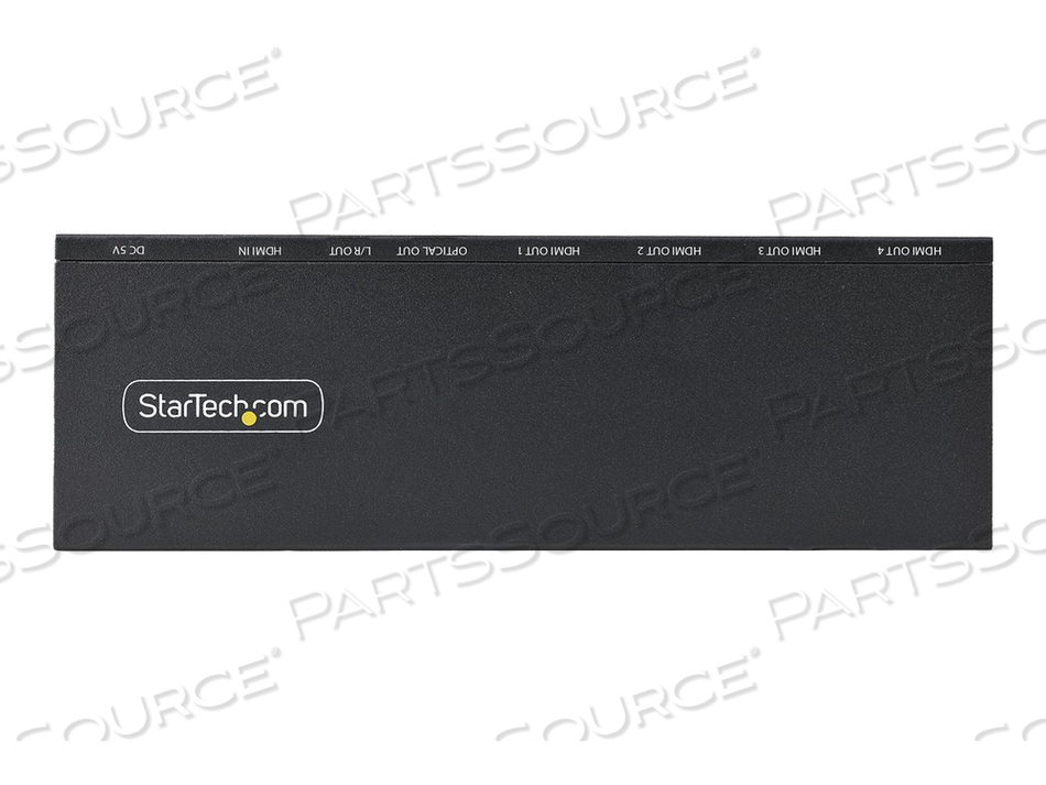 STARTECH.COM 4-PORT HDMI SPLITTER, 4K 60HZ HDMI 2.0 VIDEO, 1 IN 4 OUT HDMI SPLITTER, 4K HDMI SPLITTER W/BUILT-IN SCALER, 3.5MM/OPTICAL AUDIO PORT, DUR by StarTech.com Ltd. STARTECH.COM 4-PORT HDMI SPLITTER, 4K 60HZ HDMI 2.0 VIDEO, 1 IN 4 OUT HDMI SPLITTER, 4K HDMI SPLITTER W/BUILT-IN SCALER, 3.5MM/OPTICAL AUDIO PORT, DUR by StarTech.com Ltd.