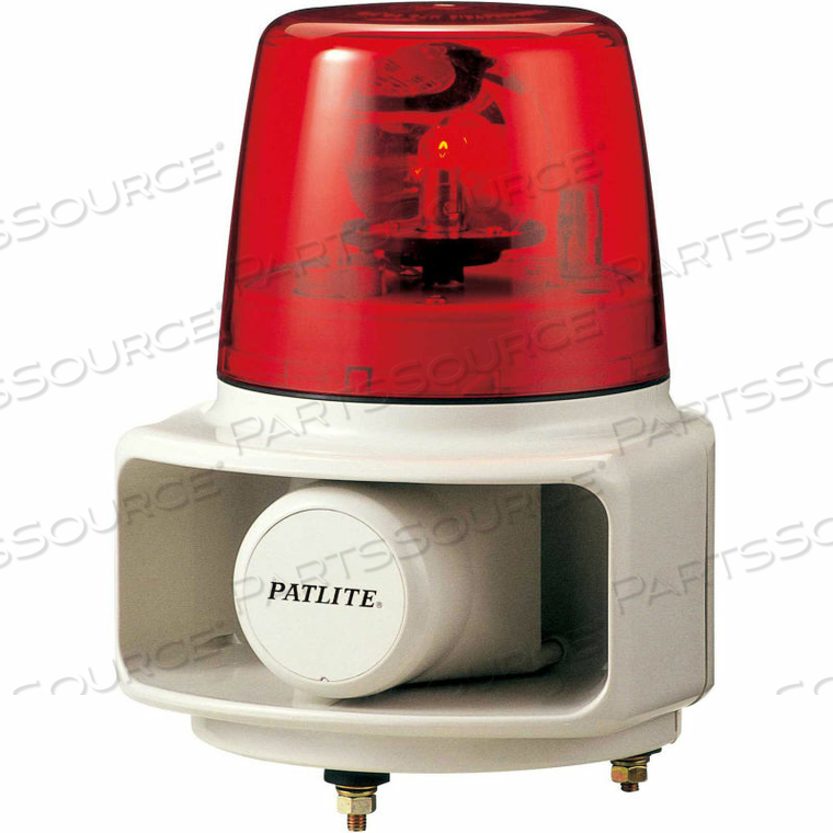 SMART ALERT PLUS ROTATING BEACON & HORN W/32 SOUNDS, RED LIGHT, DC24V 