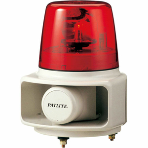 SMART ALERT PLUS ROTATING BEACON & HORN W/32 SOUNDS, RED LIGHT, DC24V by Patlite USA Corporation