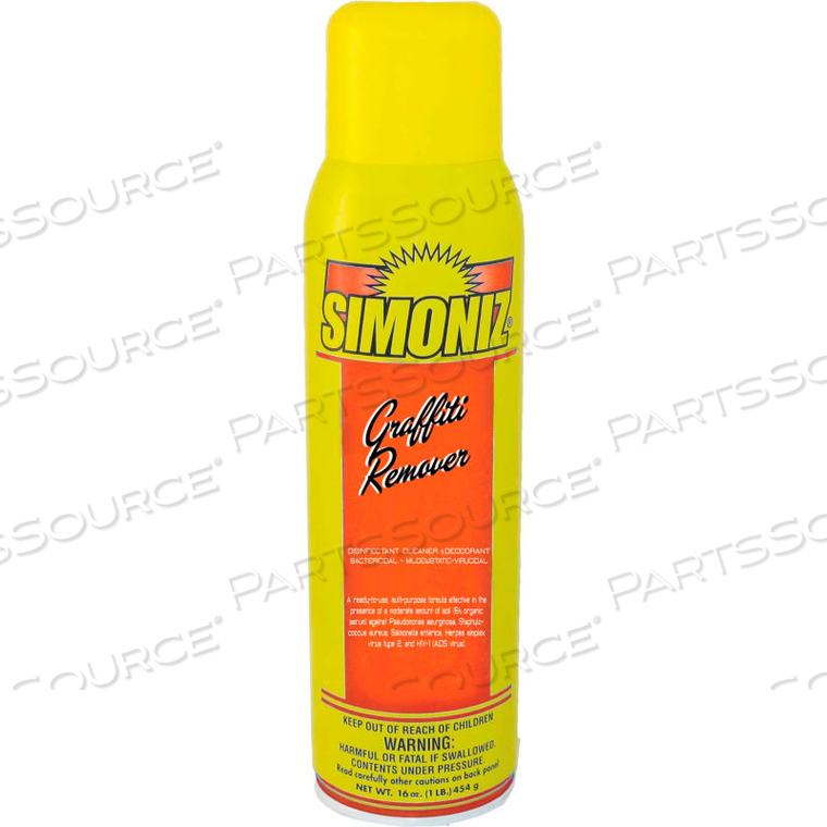 GRAFITTI/STAIN REMOVER, 20 OZ. AEROSOL CAN, 12 CANS by Simoniz USA