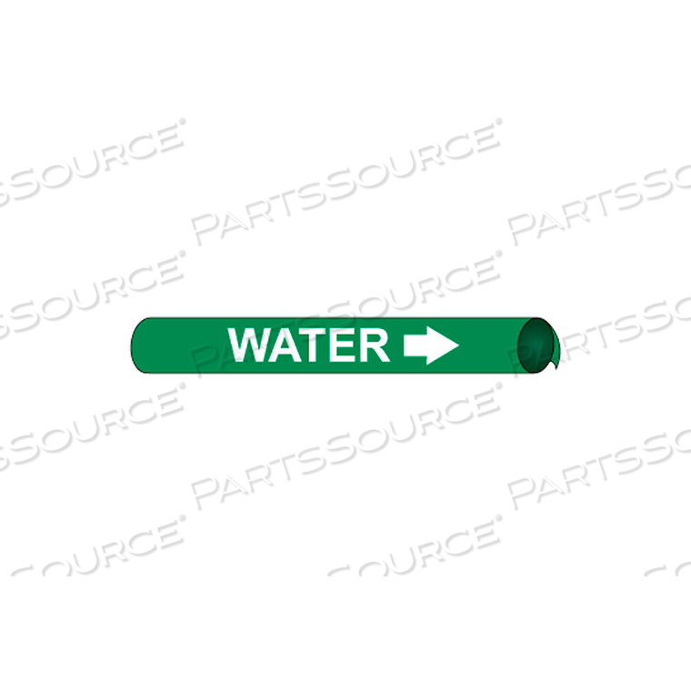 PRECOILED AND STRAP-ON PIPE MARKER - WATER by National Marker Company