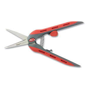 TITANIUM ULTRA SMOOTH SPRING ASSISTED SCISSORS, POINTED TIP, 6" LONG, 1.75" CUT LENGTH, RED/GRAY STRAIGHT HANDLE by Clauss