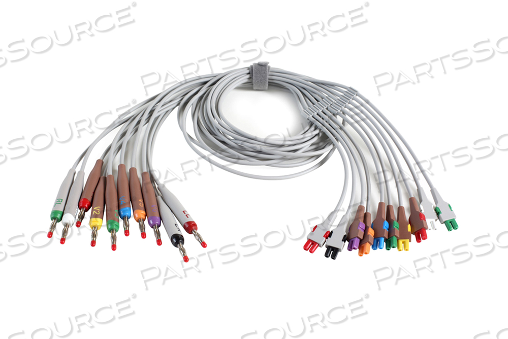 GE HEALTHCARE > MARQUETTE COMPATIBLE EKG LEADWIRE 10 LEADS BANANA BAG OF 1 