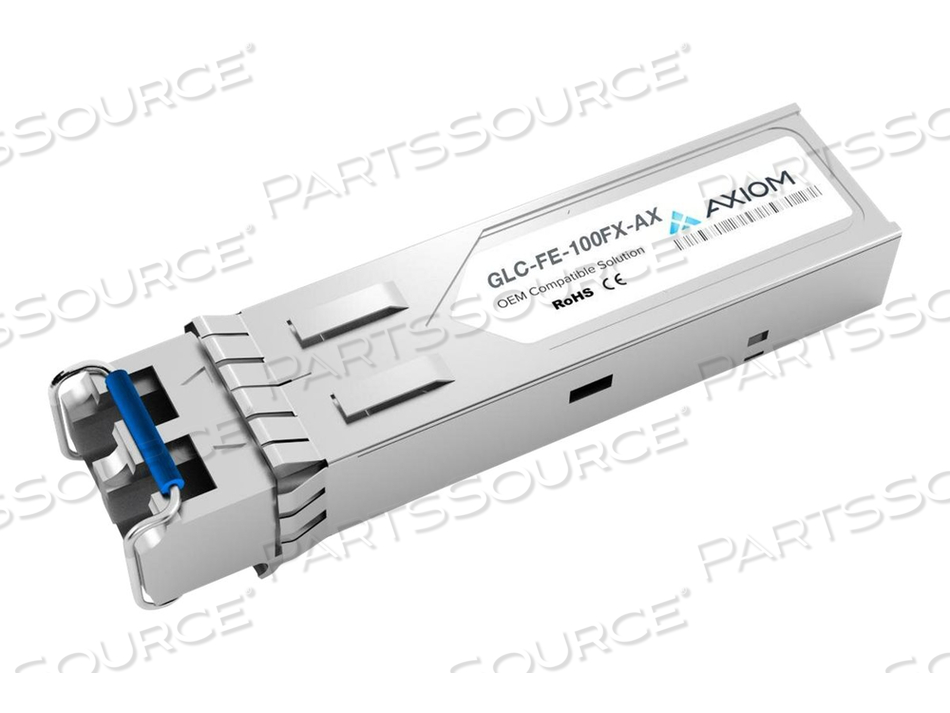 AXIOM, SFP (MINI-GBIC) TRANSCEIVER MODULE (EQUIVALENT TO: CISCO GLC-FE-100FX24), 100MB LAN, 100BASE-FX, LC MULTI-MODE, UP TO 1.2 MILES, 1310 by Axiom AXIOM, SFP (MINI-GBIC) TRANSCEIVER MODULE (EQUIVALENT TO: CISCO GLC-FE-100FX24), 100MB LAN, 100BASE-FX, LC MULTI-MODE, UP TO 1.2 MILES, 1310 by Axiom