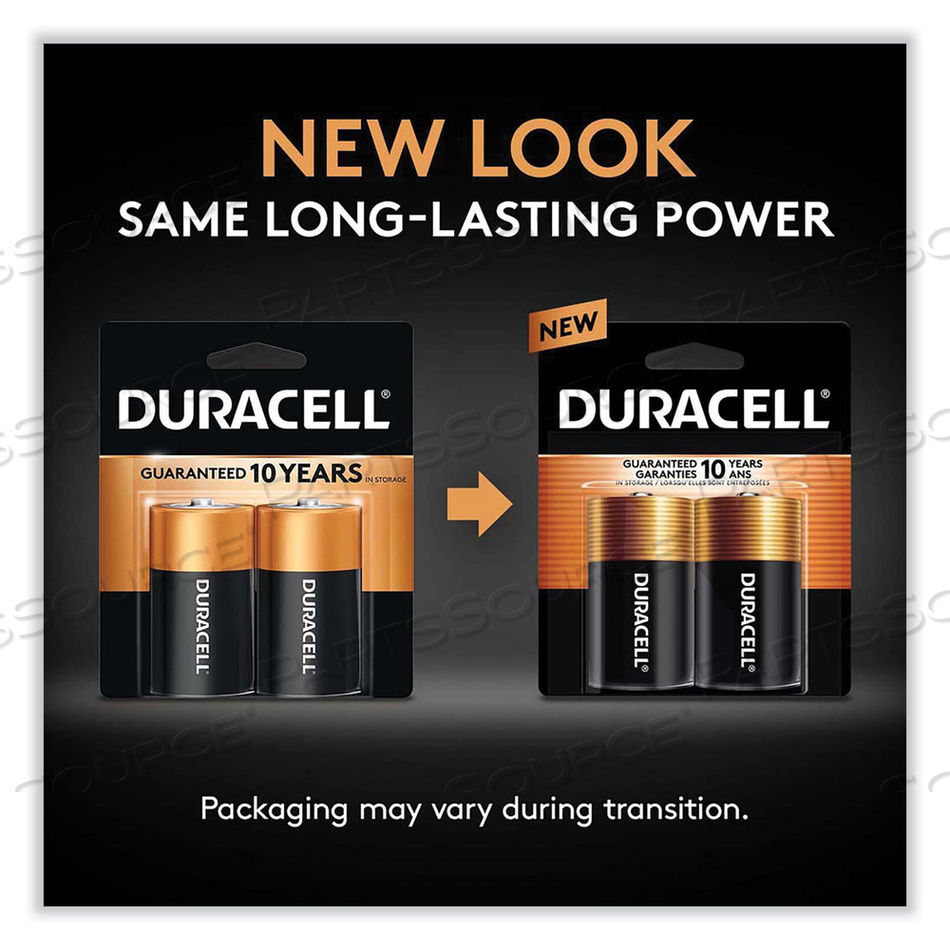 BATTERY, COPPERTOP, D, ALKALINE, 1.5V, 17000 MAH by Duracell