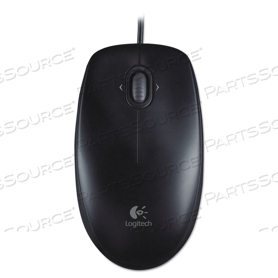 CORDED OPTICAL MOUSE USB BLACK M100 by Logitech