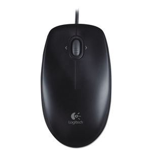 CORDED OPTICAL MOUSE USB BLACK M100 by Logitech