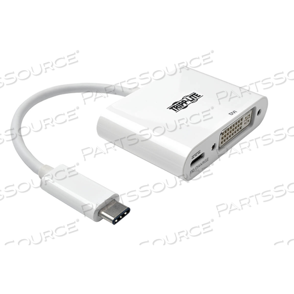USB C TO DVI VIDEO ADAPTER CONVERTER PD CHARGING by Tripp Lite