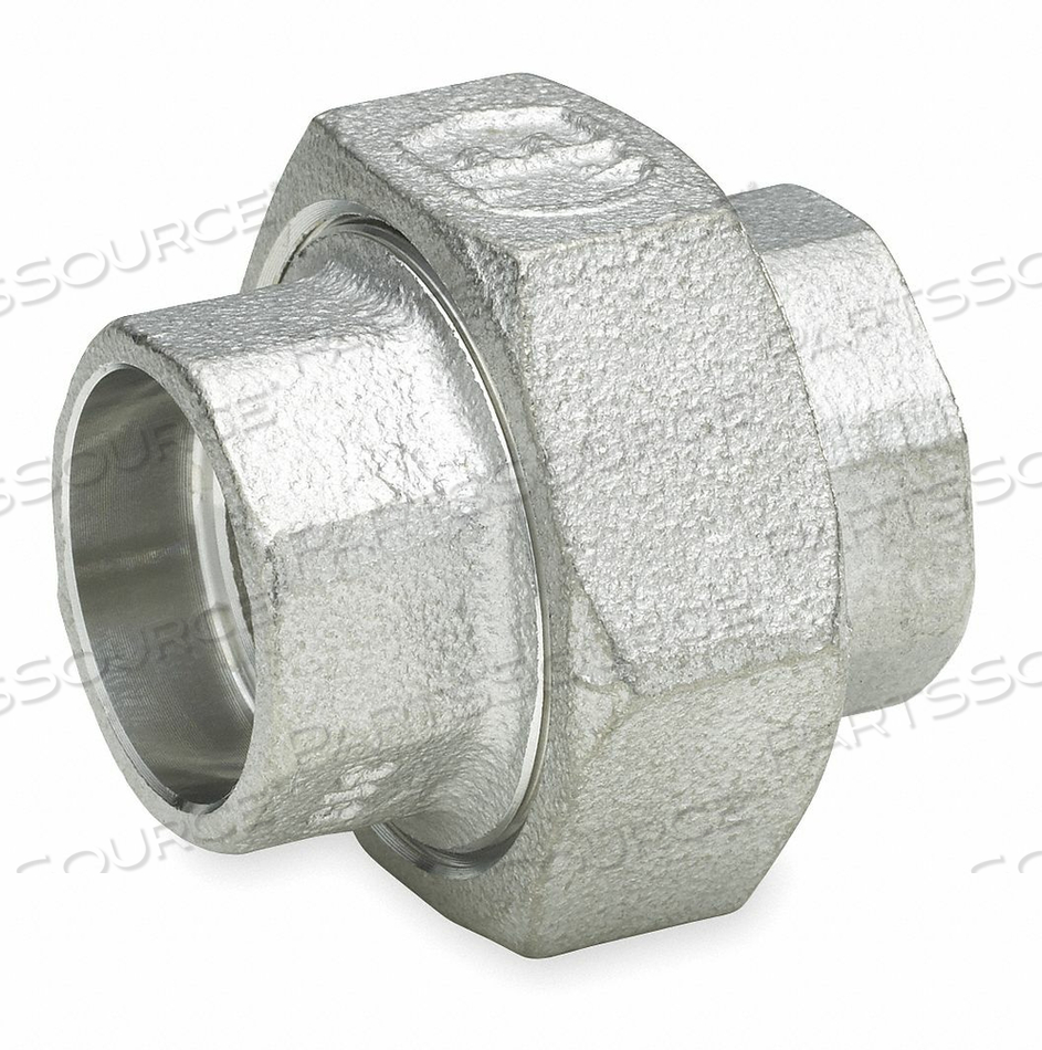 UNION, 304 STAINLESS STEEL, 3/8 IN X 3/8 IN FITTING PIPE SIZE, FEMALE X FEMALE, CLASS 3000 by Smith-Cooper UNION, 304 STAINLESS STEEL, 3/8 IN X 3/8 IN FITTING PIPE SIZE, FEMALE X FEMALE, CLASS 3000 by Smith-Cooper