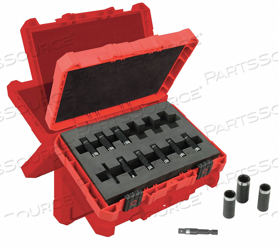 IMPACT SOCKET SET 1/4 IN DR 12 PC 