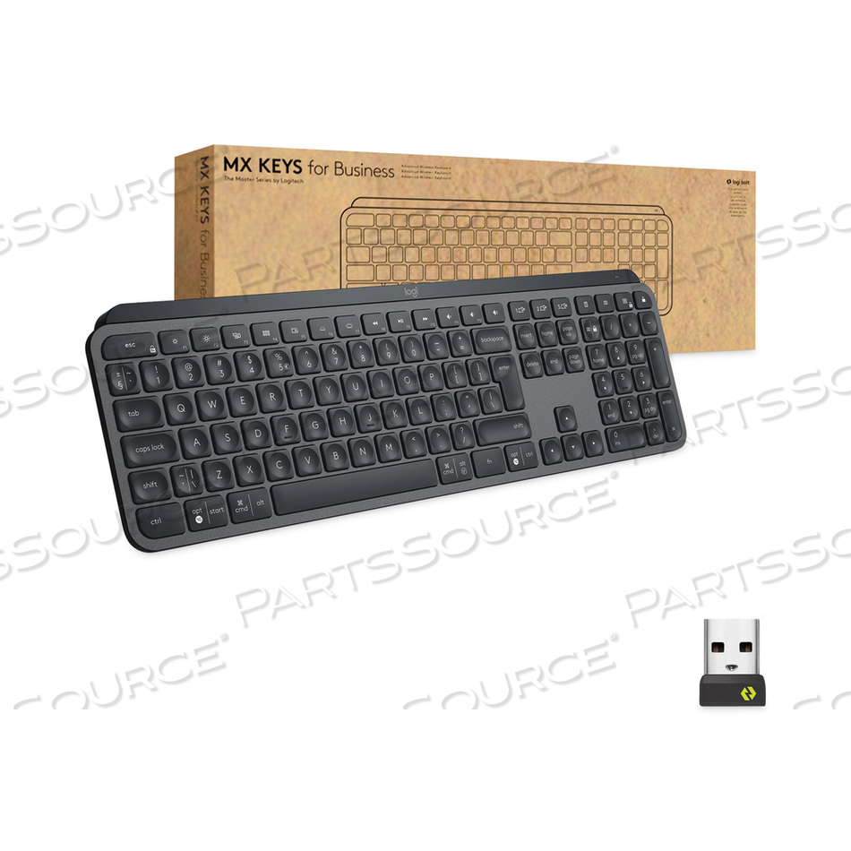 MX KEYS FOR BUSINESS WIRELESS KEYBOARD, GRAPHITE by Logitech MX KEYS FOR BUSINESS WIRELESS KEYBOARD, GRAPHITE by Logitech