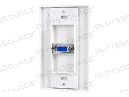 SINGLE OUTLET 15-PIN FEMALE VGA WALL PLATE - WHITE - WALL MOUNT PLATE - WHITE by StarTech.com Ltd.