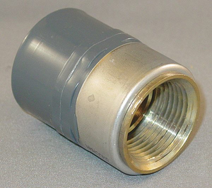 TRANSITION ADAPTER, BRASS, 2 IN METAL SIDE NOMINAL PIPE SIZE, FEMALE, NPT, CPVC, FEMALE, SOCKET by Spears