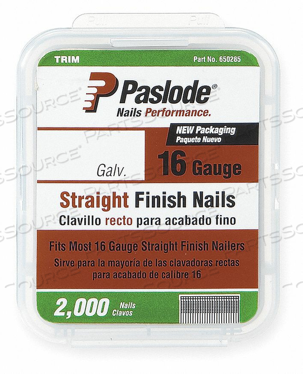 FINISH NAIL 16 GA 1-1/2 IN PK2000 by Paslode FINISH NAIL 16 GA 1-1/2 IN PK2000 by Paslode