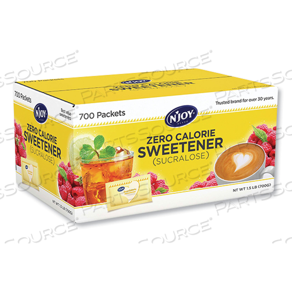 YELLOW SUCRALOSE ZERO CALORIE SWEETENER PACKETS, 1 G PACKET, 700 PACKETS/CARTON 