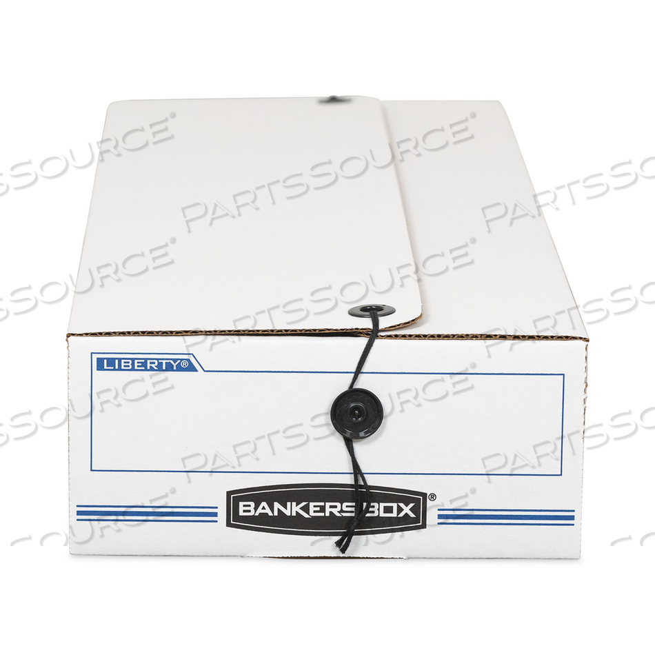 LIBERTY CHECK AND FORM BOXES, 23-3/4"L X 9-1/4"W X 4-1/4"H, WHITE/BLUE by Bankers Box