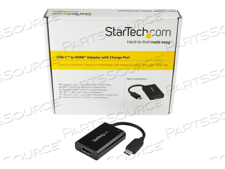 BLACK USB TYPE C (DP 1.2 ALT MODE) TO HDMI 2.0 VIDEO DISPLAY ADAPTER CONVERTER 4 by StarTech.com Ltd.
