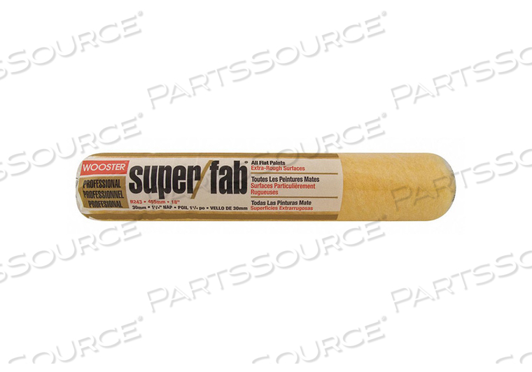 18" SUPER/FAB 1 1/4" NAP ROLLER COVER by Wooster