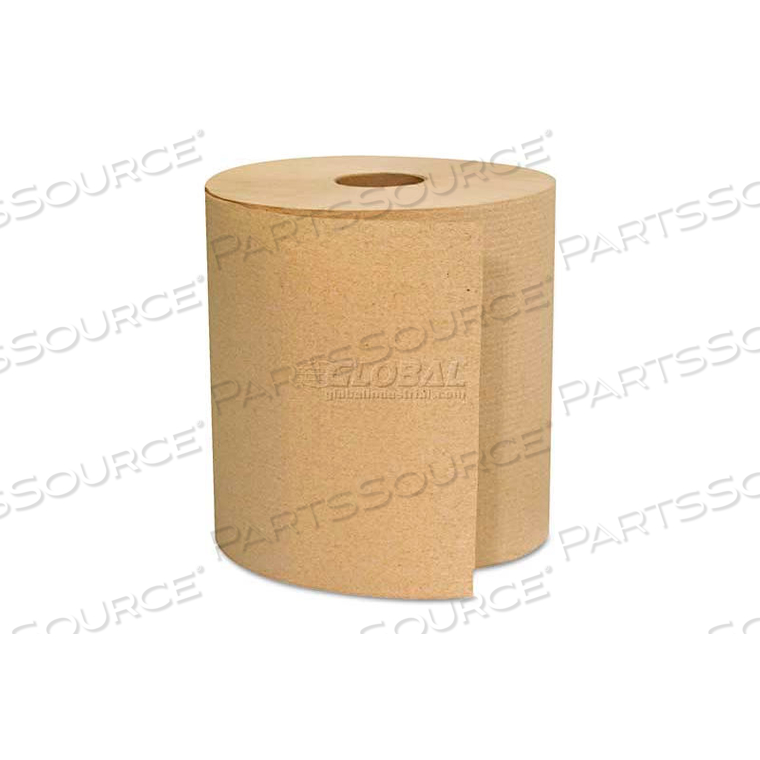 1-PLY HARDWOUND TOWEL, BROWN 800' ROLL 6/CASE - GEN1825 by General Supply