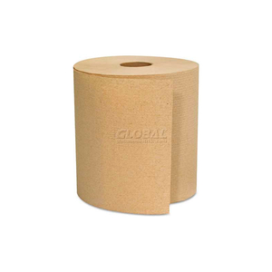 1-PLY HARDWOUND TOWEL, BROWN 800' ROLL 6/CASE - GEN1825 by General Supply