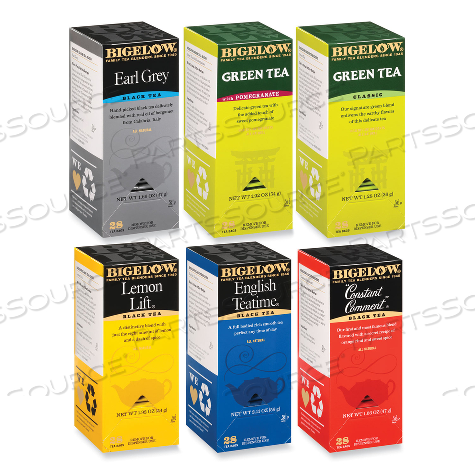 ASSORTED TEA PACKS, SIX FLAVORS by Bigelow