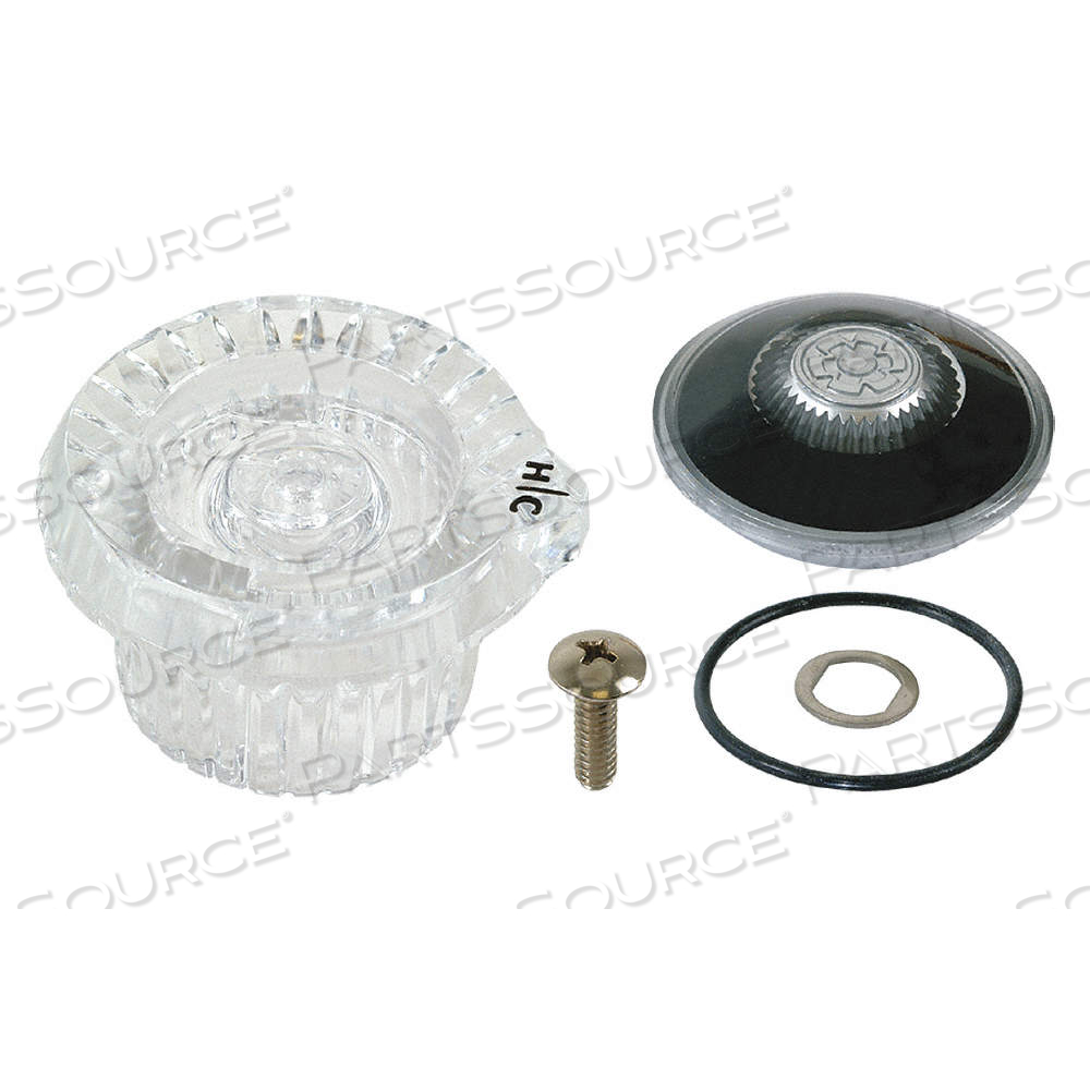 SINGLE CONTROL HANDLE, EZ-FLO, FOR USE WITH FAUCET KNOBS, KNOB FAUCET HANDLE, 1 HANDLES, ACRYLIC by Approved Vendor