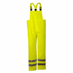 ARC H2O FLAME RESISTANT HI-VIS RAIN BIB OVERALL, ANSI CLASS E, YELLOW, 2XL by National Safety Apparel