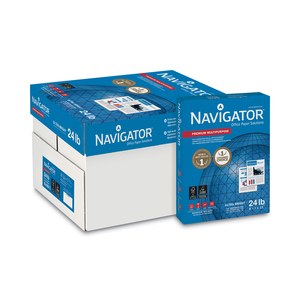 PREMIUM MULTIPURPOSE COPY PAPER, 97 BRIGHT, 24 LB BOND WEIGHT, 8.5 X 11, WHITE, 500 SHEETS/REAM, 10 REAMS/CARTON by Navigator