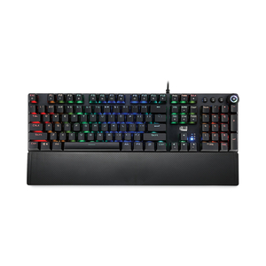 RGB PROGRAMMABLE MECHANICAL GAMING KEYBOARD WITH DETACHABLE MAGNETIC PALMREST, 108 KEYS, BLACK by Adesso, Inc.