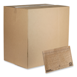 EVERTEC CURBSIDE RECYCLABLE PADDED MAILER, #2, KRAFT PAPER, SELF-ADHESIVE CLOSURE, 12 X 9, BROWN, 100/CARTON by Pregis