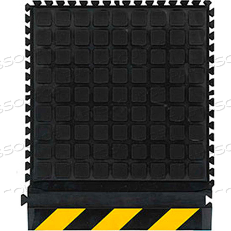 HOG HEAVEN III COMFORT MODULAR SIDE TILE 3/4" THICK 1.5' BLACK/YELLOW CHEVRON BORDER by Andersen Company