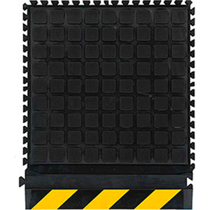 HOG HEAVEN III COMFORT MODULAR SIDE TILE 3/4" THICK 1.5' BLACK/YELLOW CHEVRON BORDER by Andersen Company