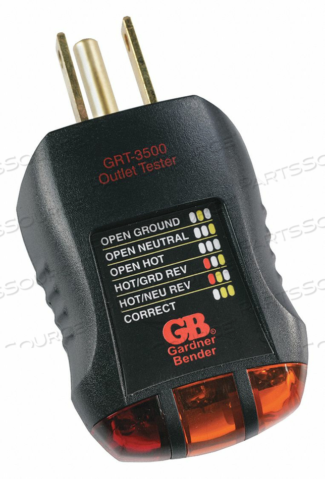 OUTLET TESTER CIRCUIT ANALYZER 120VAC by Gardner Bender