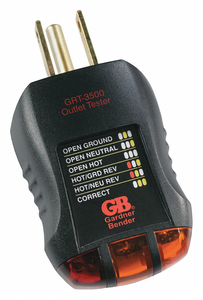 OUTLET TESTER CIRCUIT ANALYZER 120VAC by Gardner Bender OUTLET TESTER CIRCUIT ANALYZER 120VAC by Gardner Bender