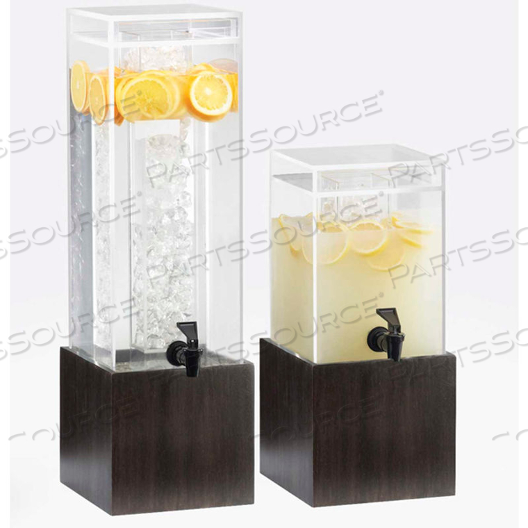 MIDNIGHT ACRYLIC BEVERAGE DISPENSER 1-1/2 GALLON 8-1/8"W X 9-3/4"D X 17-3/4"H 