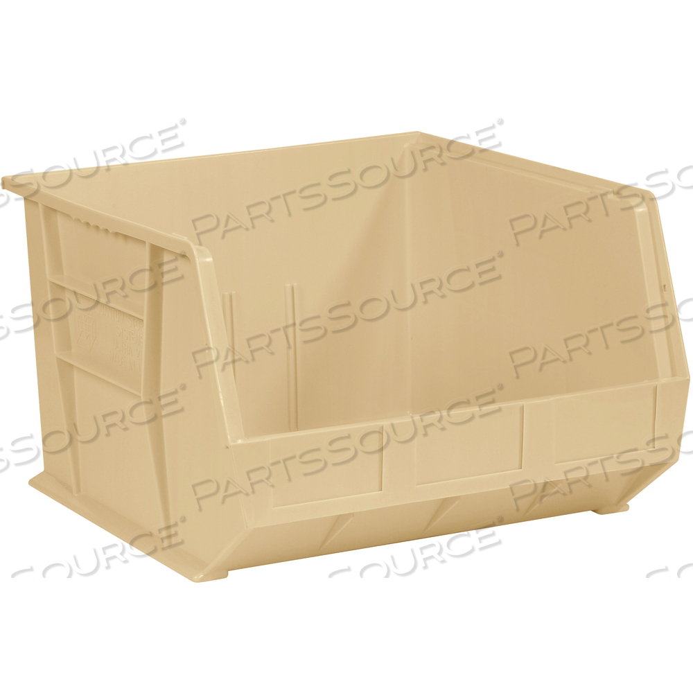 PLASTIC STACK & HANG BIN BOXES, 18" X 16 1/2" X 11", IVORY, 3/CASE by BOX Partners (Box Acquisitions, LLC)