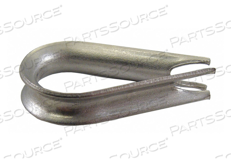 WIRE ROPE THIMBLE 1/8 IN 302/304 SS by Loos