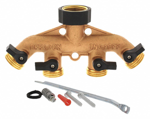 HOSE MANIFOLD 4 WAY BRASS by Aquaplumb