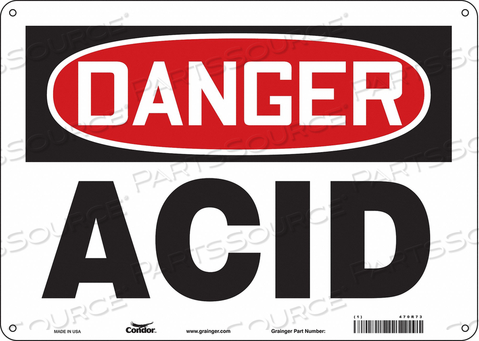 J6910 SAFETY SIGN 14 W 10 H 0.060 THICKNESS 